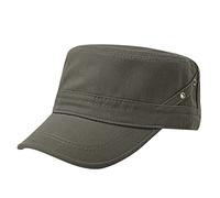 Cappello da uomo alla moda casual in cotone piatto parasole cappello da trekking cappello da boxe per uomo, Verde militare, Taglia unica
