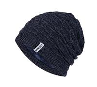 Cappello da uomo caldo a maglia grossa, morbido e spesso, carino, lavorato a maglia, per il freddo, da sci, da caccia, Marina Militare, Taglia unica