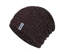 Cappello da uomo caldo a maglia grossa, morbido e spesso, carino, lavorato a maglia, per il freddo, da sci, da caccia, Caff, Taglia unica