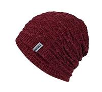 Cappello da uomo caldo a maglia grossa, morbido e spesso, carino, lavorato a maglia, per il freddo, da sci, da caccia, Rosso, Taglia unica