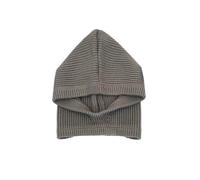 Cappello da uomo e da donna in maglia nera con cappuccio antivento e passamontagna(Grey)