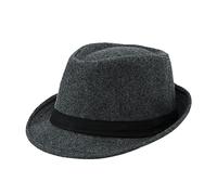 Cappello da uomo Fedora Trilby Panama elegante cappello invernale a bombetta classico a tesa corta Jazz Cap stile vintage caldo autunno inverno gentleman Homburg Party Gangster Cap per viaggi spiaggia