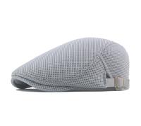Cappello da uomo grigio scuro e grigio chiaro con design retrò e protezione sol