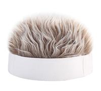 Cappello da uomo in morbido cotone, cappello con visiera da uomo, cappello regolabile, cappello bianco da uomo, cappello retrò e divertente con parrucca, cappello con visiera parasole, cappello con