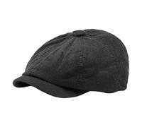 Cappello da uomo in velluto a coste con protezione solare retrò primavera e autunno coppia modelli classici per spiaggia, Nero , Taglia unica