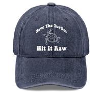 Cappello da uomo "Salva le Tartarughe Hit It Raw" con scritta "Batti la Te