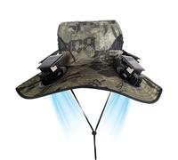 Cappello Da Ventilatore Ad Energia Solare - Protezione A Tesa Larga Con Ventola A 4 Teste, Cuffia Da Sole Per Esterni, Copricapo Da Spiaggia Traspirante, Visiera Rinfrescante Per Atletica | Cappelli S