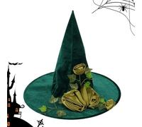 Cappello da verde,Cappello da - Cappelli da di Halloween - Cappello da di Mardi Gras, berretto da mago di Halloween, cappello di vite floreale per copricapo di f