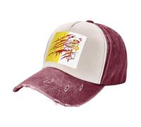 Cappello da Viaggio con Bandiera Della Città del Vaticano, Berretto da Baseball Regolabile con Chiusura a Scatto, Traspirante, per Sport All'Aria Aperta, Golf, Pesca, Viaggi Dark Red One Size