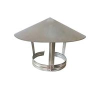Cappello del camino del camino da campeggiatore a camicette con cappuccio per camino in acciaio inossidabile ventilazione esternali di scarico Cappellino a vento Cappellino da pioggia, 130 mm, 130 mm