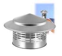 Cappello del Camino in Acciaio Inossidabile 304, Cappuccio Protettivo in Rete per Canna Fumaria con Protezione, Tappo Antivento Rotondo per Ubo Della Stufa Camino Terminale Mense(75mm/2.95in)