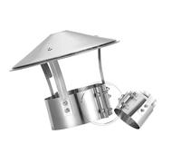 Cappello del Caminos, Comignolo Antivento Antipioggia, Camino In Acciaio Inossidabile Copertura del Tubo del, Cappellos del Caminos, Comignolos for Tetto Esterno Color Argento 80/150mm(8.7in(220mm))