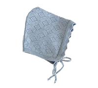 Cappello del cofano del bambino per le ragazze Neonato Cappelli a balze Cappellini di cotone Puntelli Fotografia Puntelli Tinta unita Traspirante Cappello, Blu, M