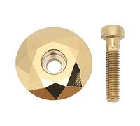 Cappello del gambo della bici, 2 pezzi in bici Cap Cover Cover Cover Alluminio in lega in lega Top Bike con viti che cavalcano decorazione per biciclette, strada, mountain bike (Oro)