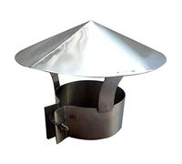 Cappello del tetto con cappuccio del camino da camino camino 304 in acciaio inossidabile ventilazione per esterni di scarico di scarico Caldatura a vento Cappellino da pioggia da pioggia, 90 mm, 90
