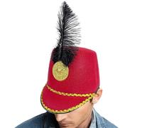 Cappello Della Banda Musicale | Cappello Da Soldatino Per Giochi Di Ruolo Con Piume | Costume Da Soldatino Per Adulti, Abbigliamento Cosplay Per Festival Autunnali Vacanze Scolastiche Feste Abbigliame