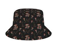 Cappello della Benna Magical Mushrooms Cappello da Spiaggia Estivo Moderno Cappelli per Uomo, per Viaggi, Costumi, Spiaggia, Campeggio, 56-58cm