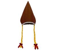 Cappello dell'Oktoberfest con lunghe trecce e fiocco in feltro Cappello tedesco Il copricapo dell'Oktoberfest adatta alla maggior parte dei casi, festoso e tradizionale con pizzo per spettacoli