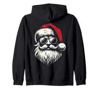 Cappello di Babbo Natale alla Moda con Barba e Sfumature per Natale Felpa con Cappuccio