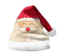 Cappello di Babbo Natale,Cappelli di Natale per Adulti con Polsino Spesso Cappello da Babbo Natale Stampato Unisex per Bambini E Adulti Cappellino Babbo Natale Accessorio per Feste