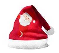 Cappello di Babbo Natale,Cappelli di Natale per Adulti con Polsino Spesso Cappello da Babbo Natale Stampato Unisex per Bambini E Adulti Cappellino Babbo Natale Accessorio per Feste