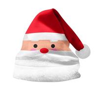 Cappello di Babbo Natale,Cappelli di Natale per Adulti con Polsino Spesso Cappello da Babbo Natale Stampato Unisex per Bambini E Adulti Cappellino Babbo Natale Accessorio per Feste