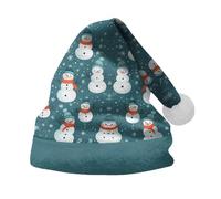 Cappello di Babbo Natale,Cappelli di Natale Spesso Morbido Cappello in Pile Double Face Cappello di Natale per Adulti con Pompom E Tesa in Pelliccia Cappello Babbo Natale Peluche per Feste