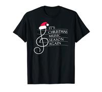 Cappello di Babbo Natale con chiave di violino È di nuovo la stagione musicale di Natale Maglietta