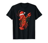 Cappello di Babbo Natale con Motivo Aragosta Che Dabbing Merry Christmas per Ragazzi Maglietta
