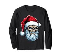 Cappello di Babbo Natale con Teschio di Natale Maglia a Manica