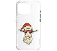 Cappello di Babbo Natale di capra divertente carino fattoria animale agricoltore Natale Custodia per iPhone 16 Pro