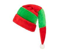 Cappello di Babbo Natale di peluche, Cappello di Babbo Natale a righe - Cappelli divertenti invernali di Natale | Accessori Foto di cappello di Capodanno, cappello di Natale a righe, cappello di