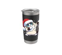 Cappello di Babbo Natale divertente Ragdoll Cat Dabbing Dab Pose Natale Bicchiere termico in acciaio inox doppia parete