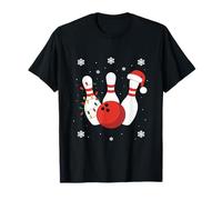 Cappello di Babbo Natale giocatore di bowling Maglietta