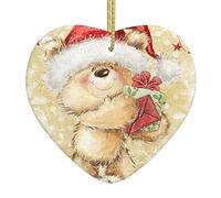 Cappello di Babbo Natale in ceramica a forma di cuore, decorazione essenziale per un Natale indimenticabile