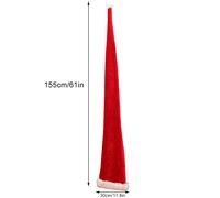 Cappello di Babbo Natale in velluto premium si distingue in una folla con questo