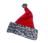 Cappello Di Babbo Natale Per Adulti,Morbido e Caldo per la Stagione Invernale e le Feste | Cappello Di Babbo Natale In Pile Con Stampa Leopardo Per - Per Famiglia Amici Madre Fidanzata Marito C