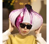 Cappello di cipolla di peluche del fumetto Costume creativo morbido per la