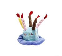 Cappello di compleanno regolabile per animali domestici, 20 cm, blu e rosa | Morbido materiale felpato corto, vestibilità comoda, usura prolungata, nessuna irritazione, delicato sulla pelliccia