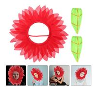 Cappello di costume da girasole divertente forma girasole in feltro di testa in