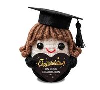 Cappello di dottorato e biglietto di congratulazioni, regalo per laurea e master, regalo per esame superato come mini portafortuna decorativo per la scrivania dei laureati