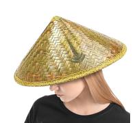 Cappello di Fatto a Mano Cappello a Mano-Sun-Sun-Sun | Stile Asiatico con Un Ampio Morsetto e Cinturini per Gli Agricoltori, Giardinaggio, Campeggio, Escursioni, Spiaggia, Festival, costu