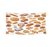 Cappello di Halloween con stampa di pane dipinto, copertura completa, copricapo da strega ripiegabile per festival, feste e feste con tessuto lavabile in lavatrice