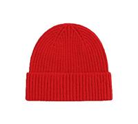 Cappello di inverno caldo degli uomini caldi del filato morbido su ordinazione del polsino della pianura del cappello di inverno del cappello, Rosso, Taglia unica