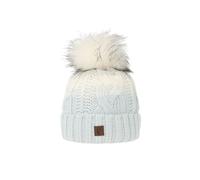 Cappello di lana con pompon moda donna con pelliccia sintetica e sfumature