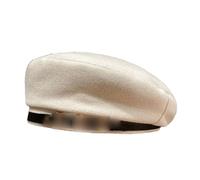 Cappello di lana del diamante del cappello delle donne alla moda per il cappello elegante del pittore della primavera, Riso Bianco 2, 6 7/8 /7 1/8