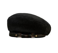Cappello di lana del diamante del cappello delle donne alla moda per il cappello elegante del pittore della primavera, Nero 2, 6 7/8 /7 1/8