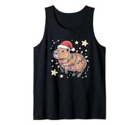 Cappello di Natale Capybara Space Lights Stars Fun Xmas Hat Canotta