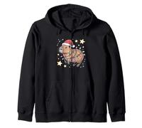 Cappello di Natale Capybara Space Lights Stars Fun Xmas Hat Felpa con Cappuccio
