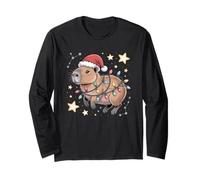 Cappello di Natale Capybara Space Lights Stars Fun Xmas Hat Maglia a Manica